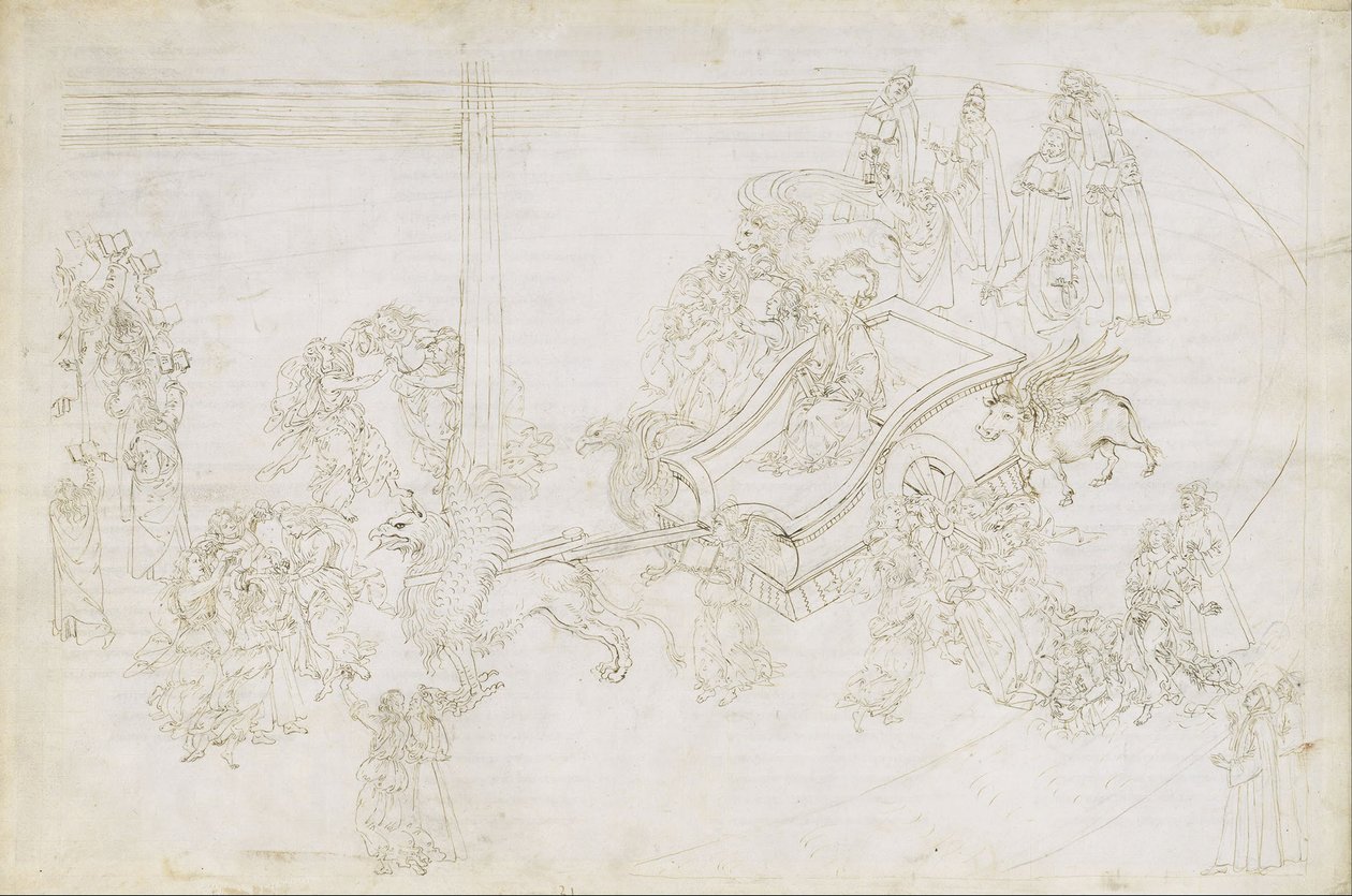 Illustration to the Divine Comedy by Dante Alighieri Purgatorio 31 by Sandro Botticelli