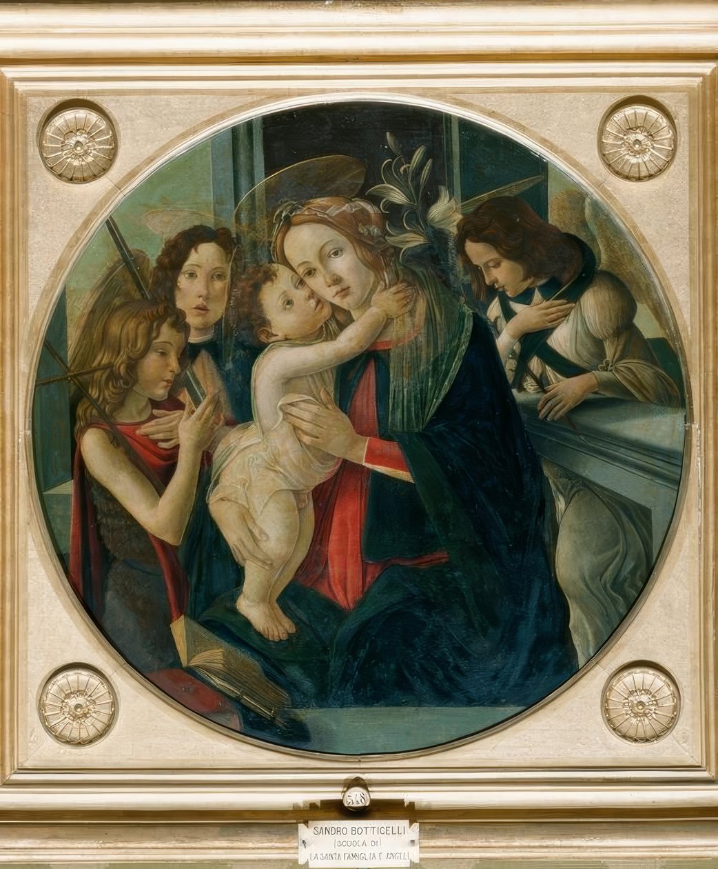 Mary with Child, the Young John, and Two Angels by Sandro Botticelli