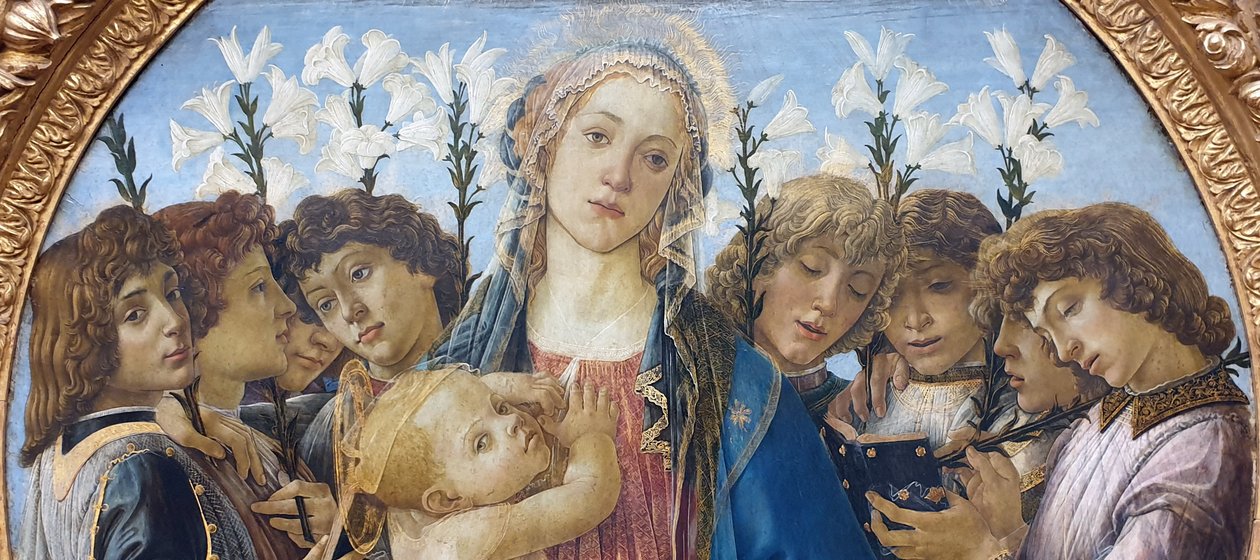 Mary with the Child and Singing Angels by Sandro Botticelli