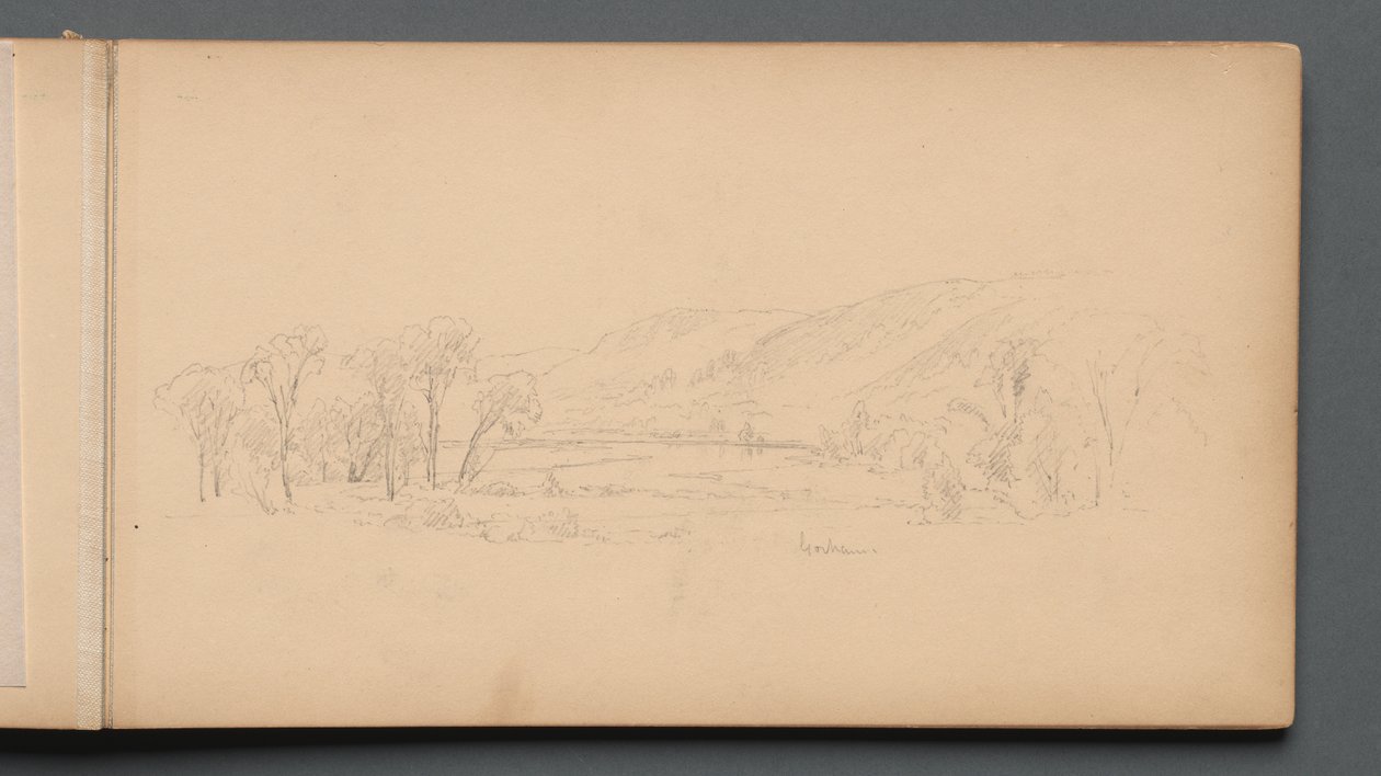 Sketchbook, page 06: Gorham (Maine) by Sanford Robinson Gifford
