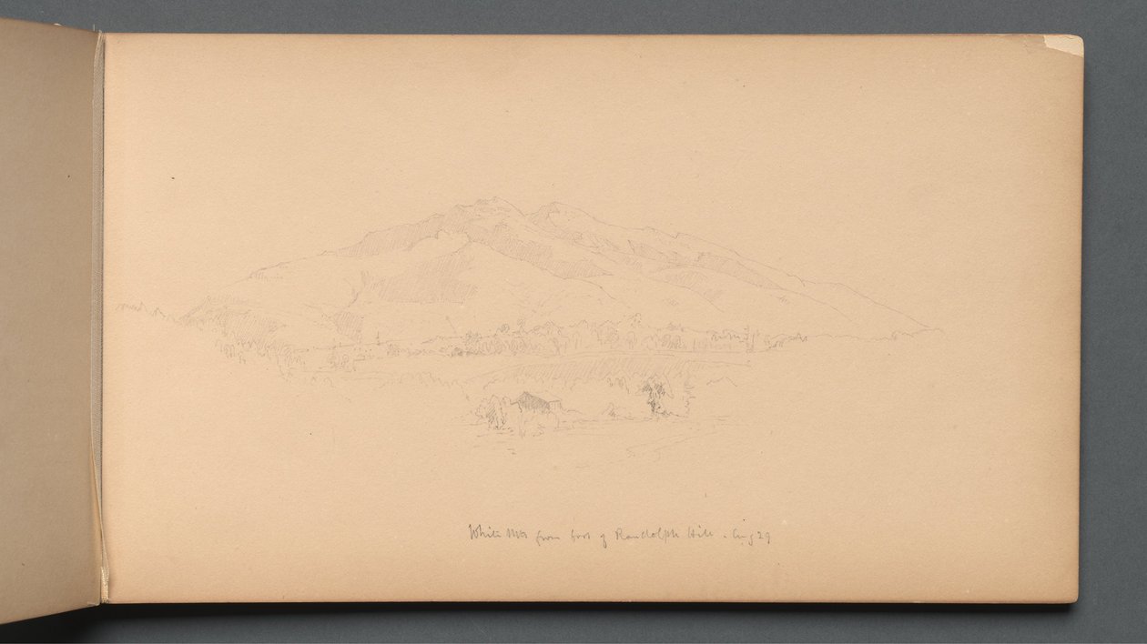 Sketchbook, page 12: "White Mountains from foot of Randolph Hill" by Sanford Robinson Gifford