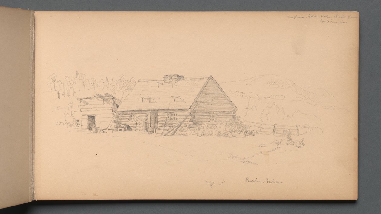 Sketchbook, page 14: Berlin Falls September 2nd, 1859 by Sanford Robinson Gifford