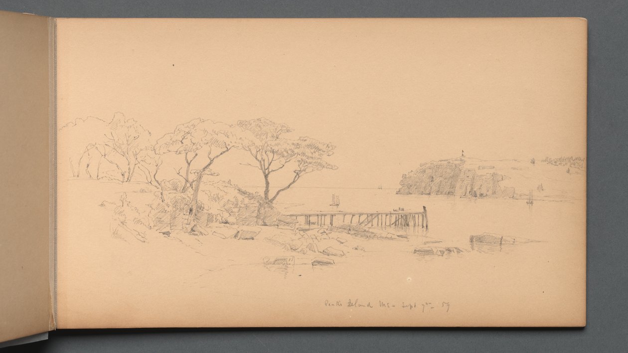 Sketchbook, Page 20: Peaks Island, ME, Sept. 7th, 59, 1859 by Sanford Robinson Gifford