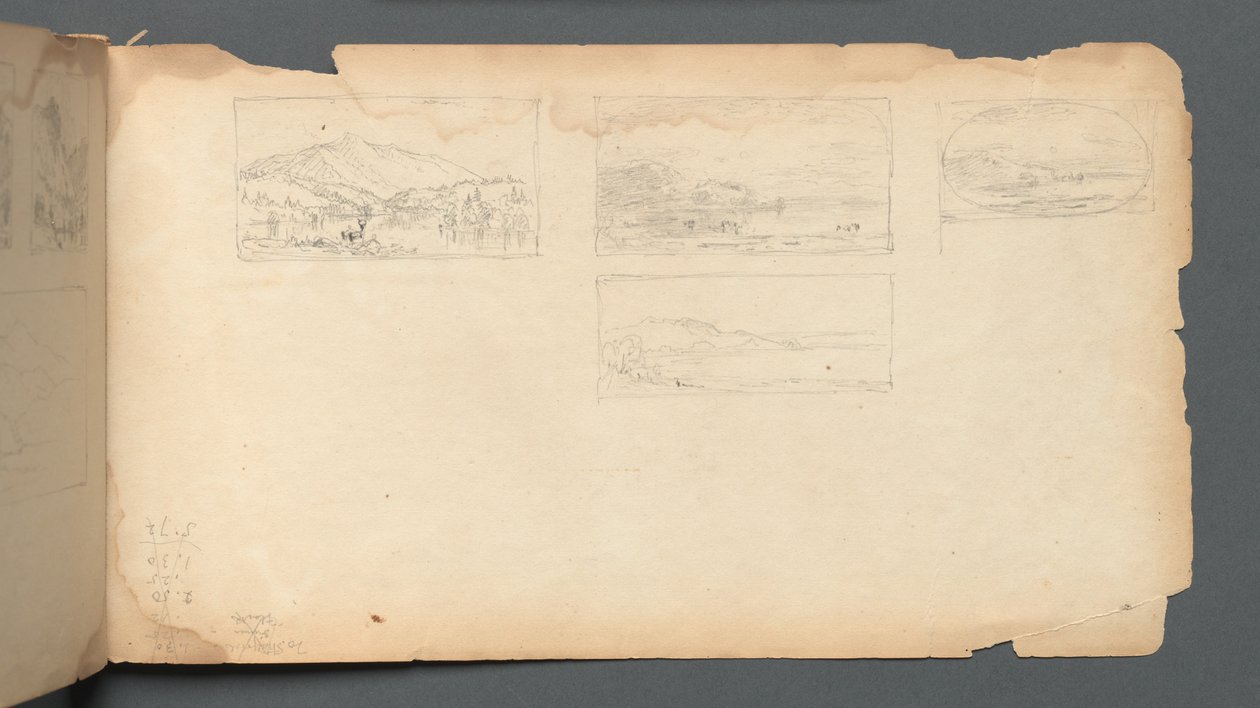 Sketchbook, page 40: Maine Landscape by Sanford Robinson Gifford