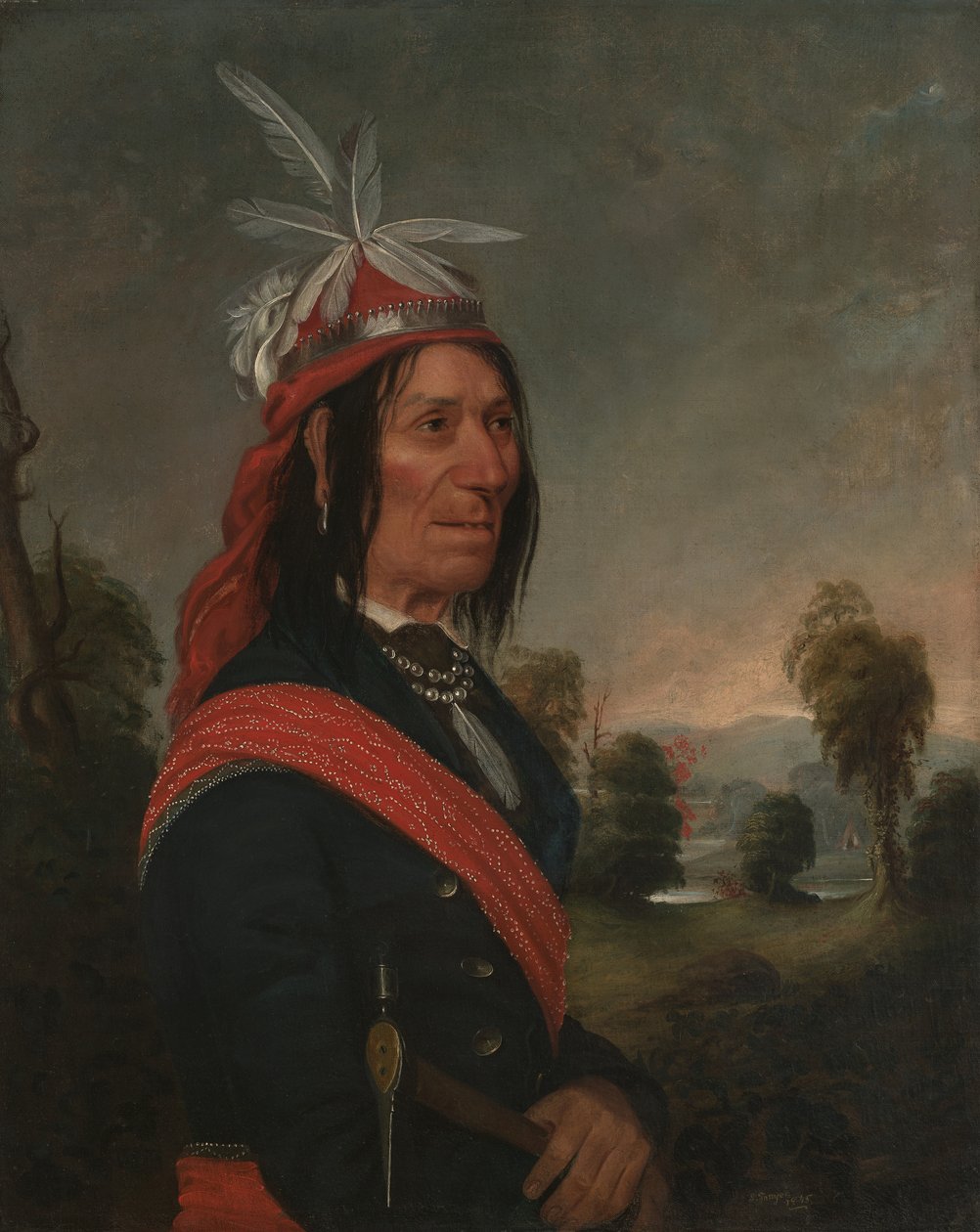 Portrait of Ossahinta, Chief of the Onondaga Nation by Sanford Thayer