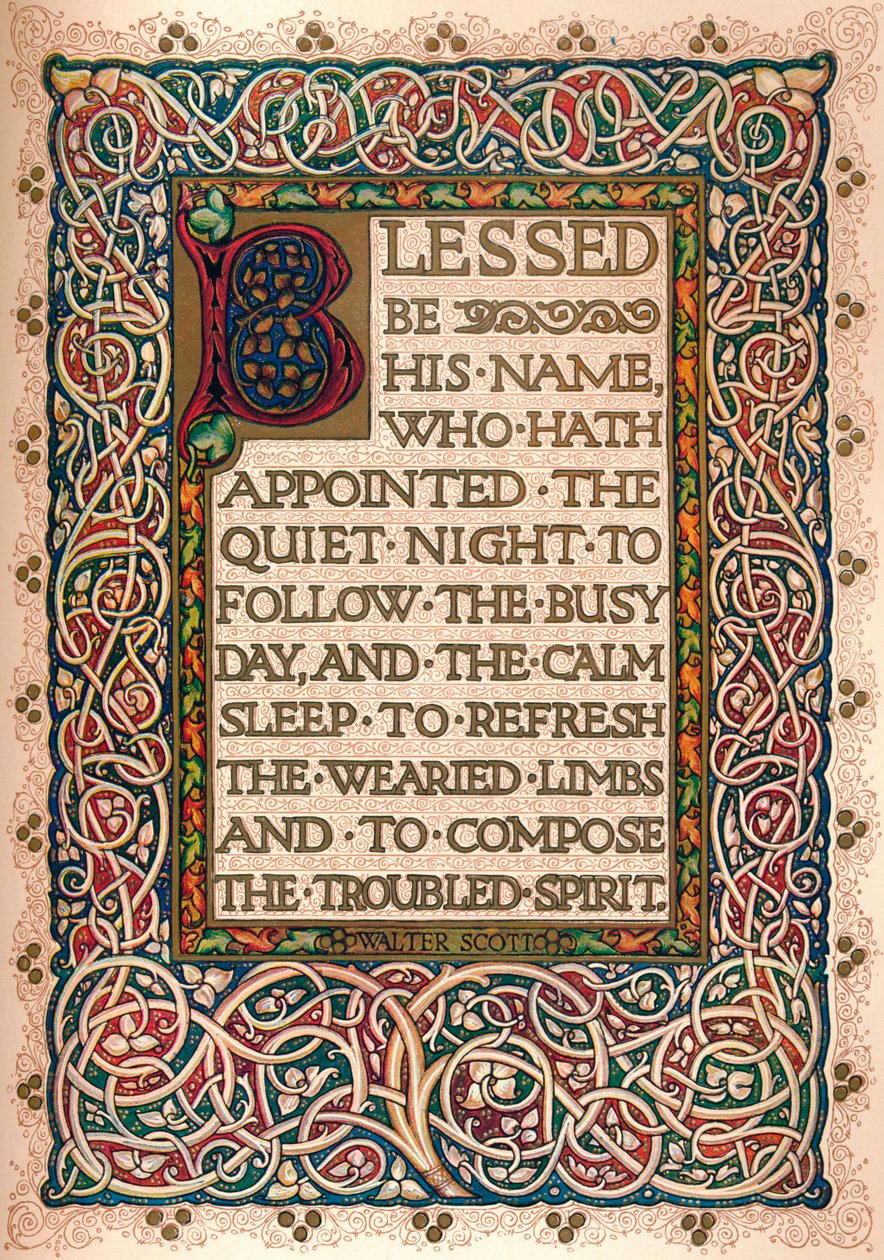 Illuminated Manuscript to Illustrate Walter Scott
