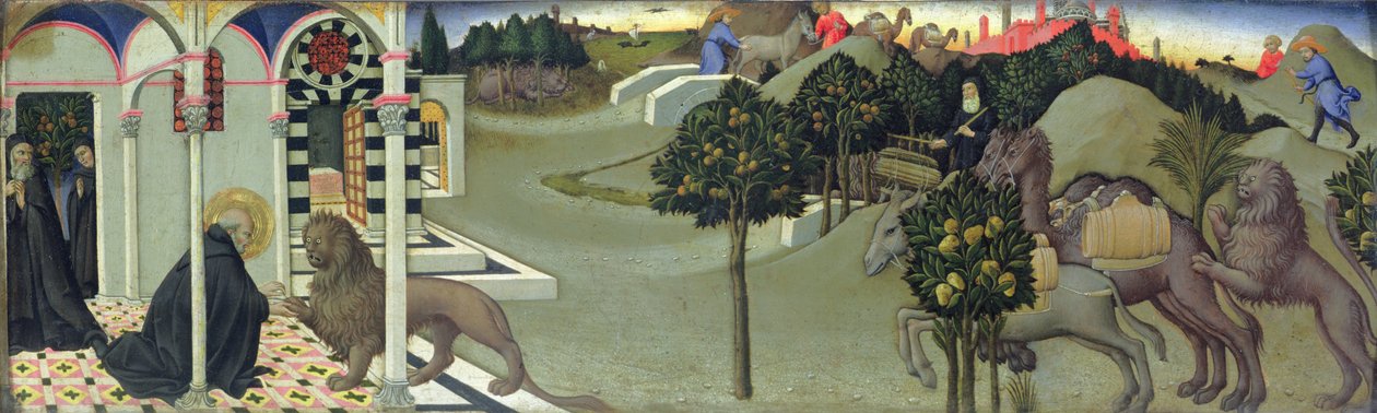 St. Jerome and the Lion, 1444 by Sano di Pietro