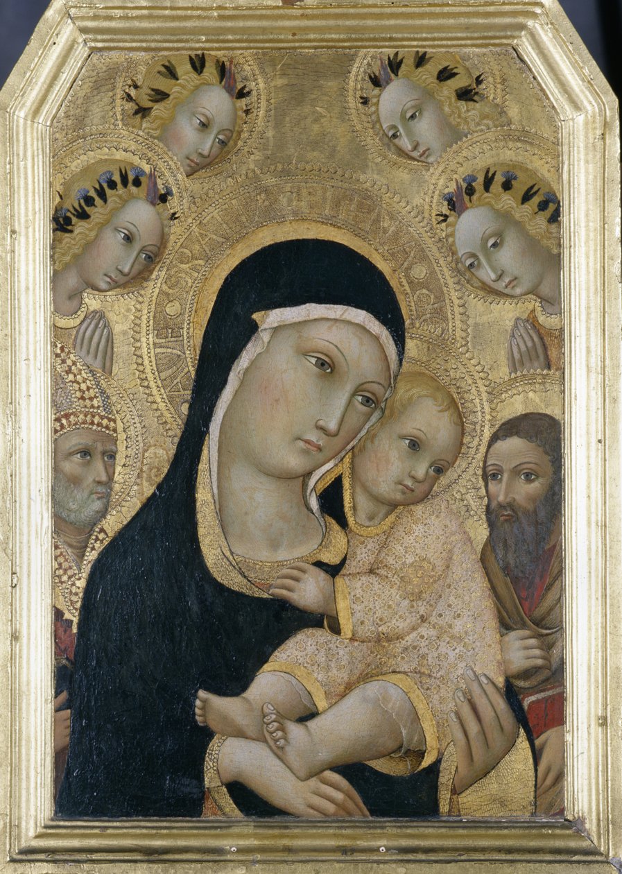 Madonna and Child with Angels and Saints by Sano di Pietro