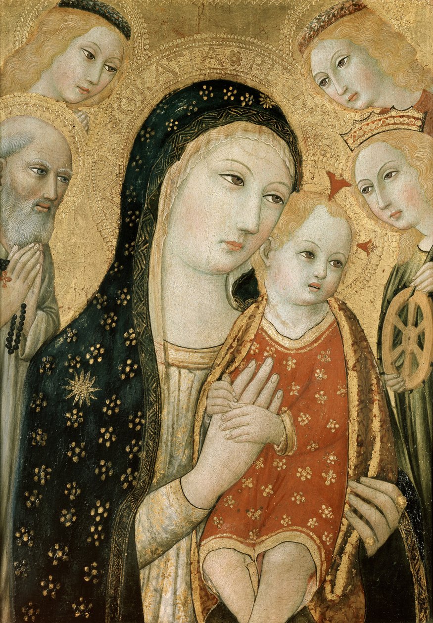 Madonna and Child with SS. Dominic and Catherine of Alexandria by Sano di Pietro