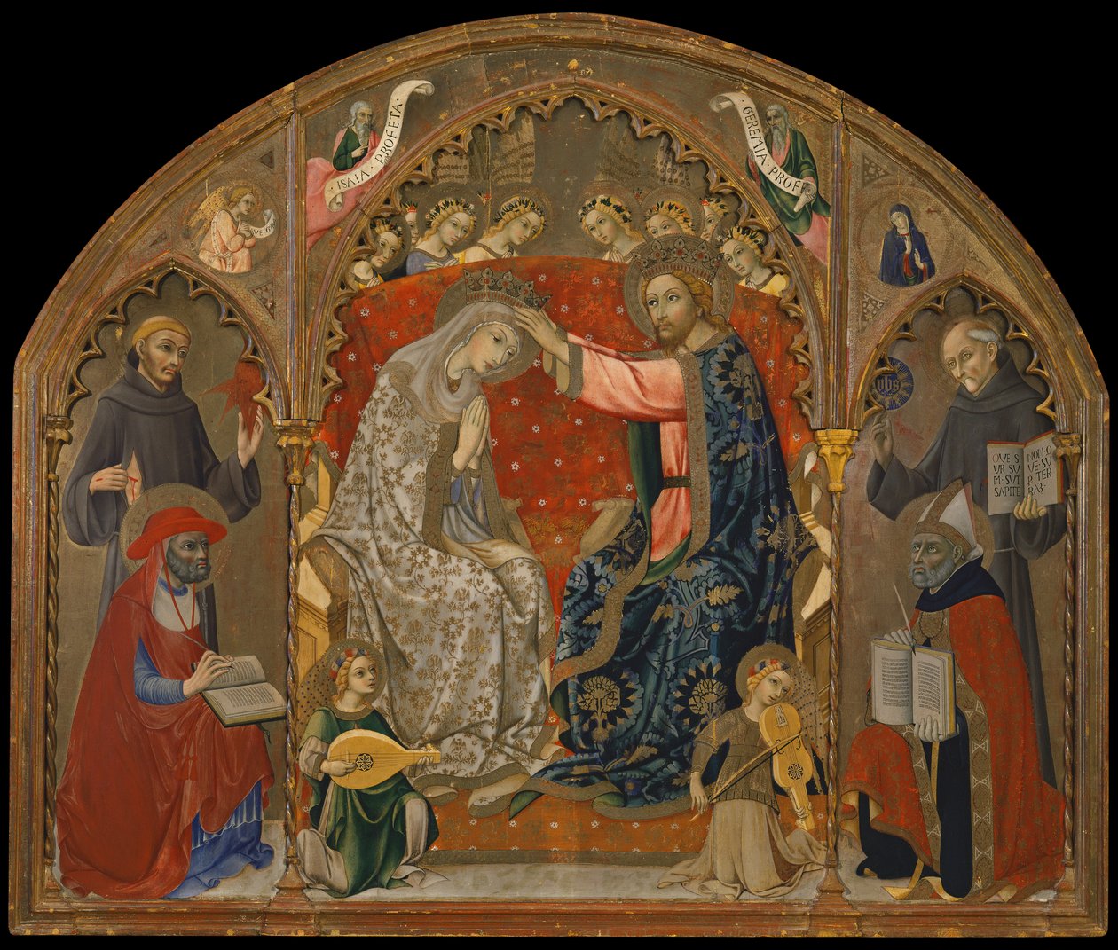 Coronation of the Virgin with Saints by Sano di also Ansano di Pietro di Mencio Pietro