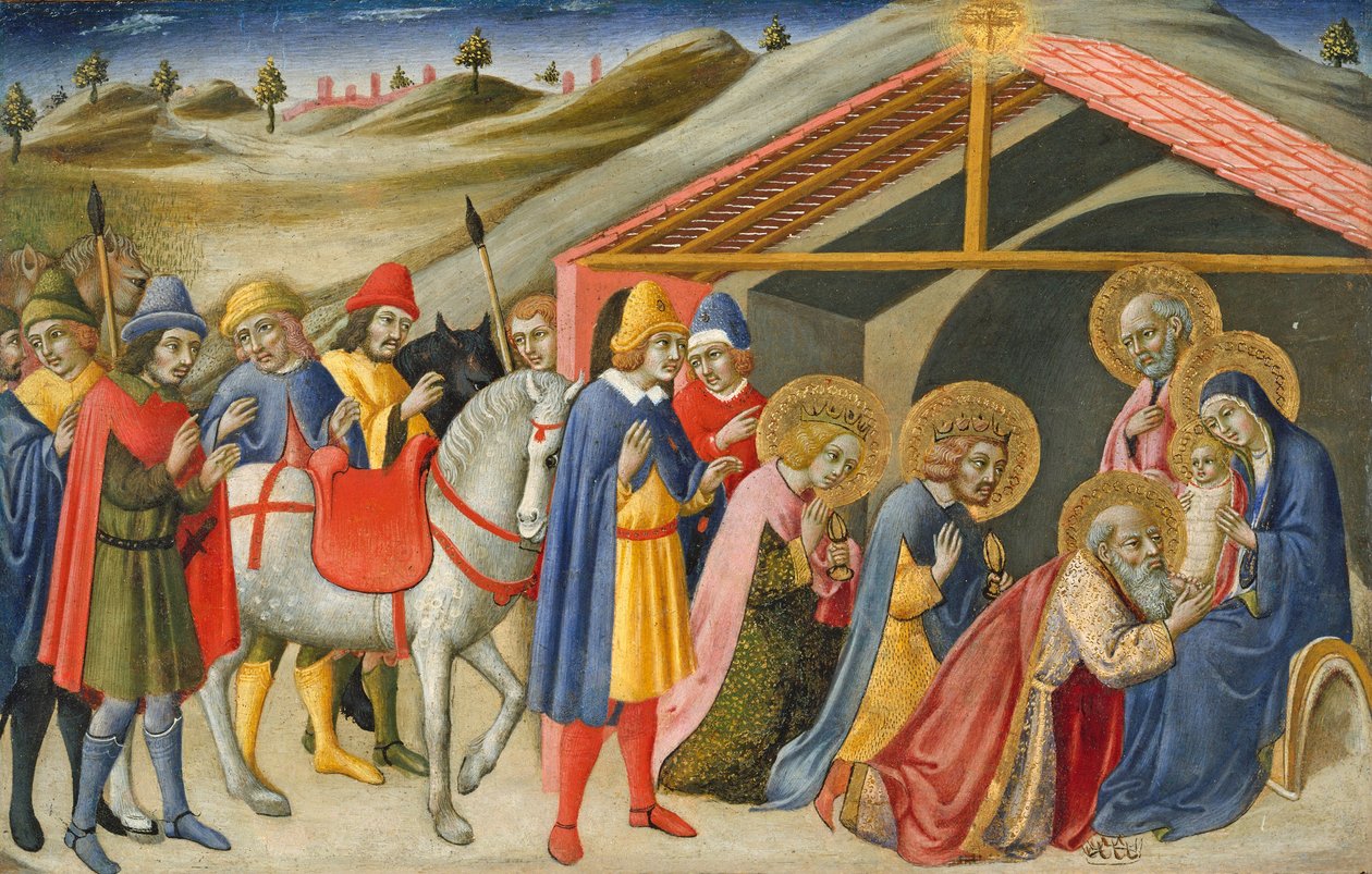 The Adoration of the Magi by Sano di also Ansano di Pietro di Mencio Pietro