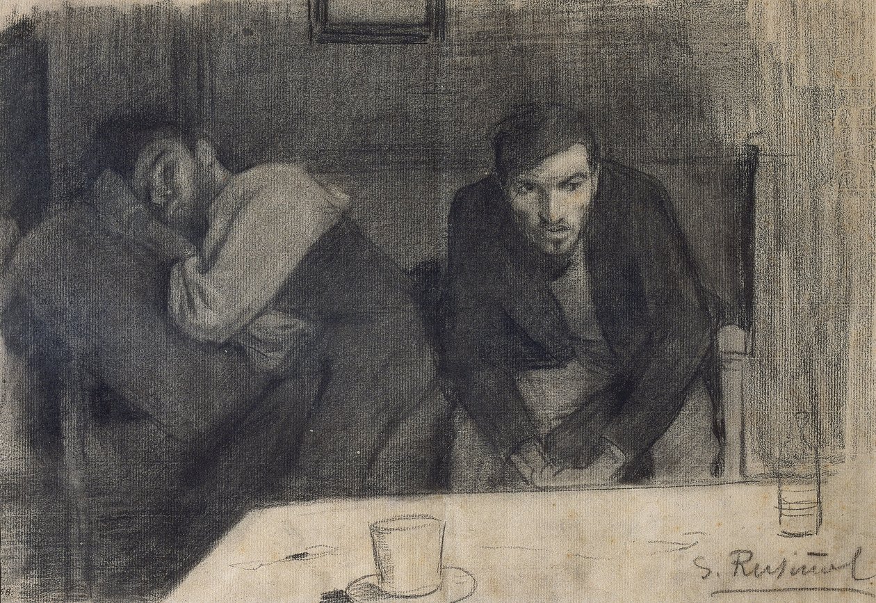Portrait of the Sculptor Carles Mani and the Painter Pere Ferran by Santiago Rusiñol