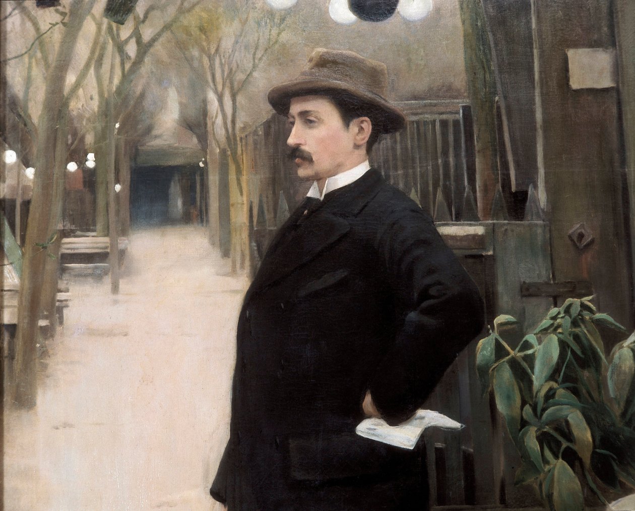 Portrait of the Painter Miguel Utrillo (1862-1934) During His Stay in Paris (Detail) by Santiago Rusinol i Prats