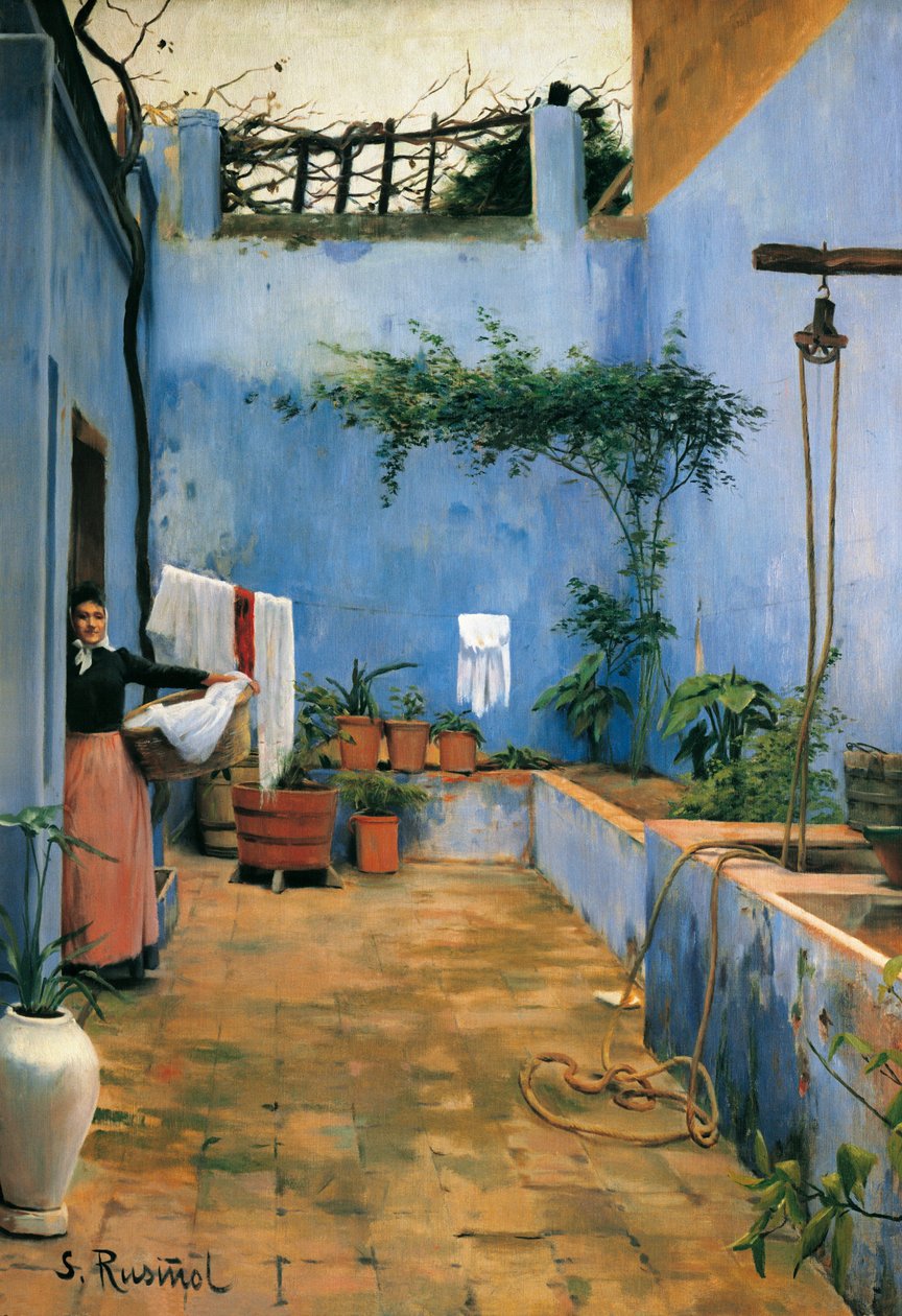 The Blue Court by Santiago Rusinol i Prats
