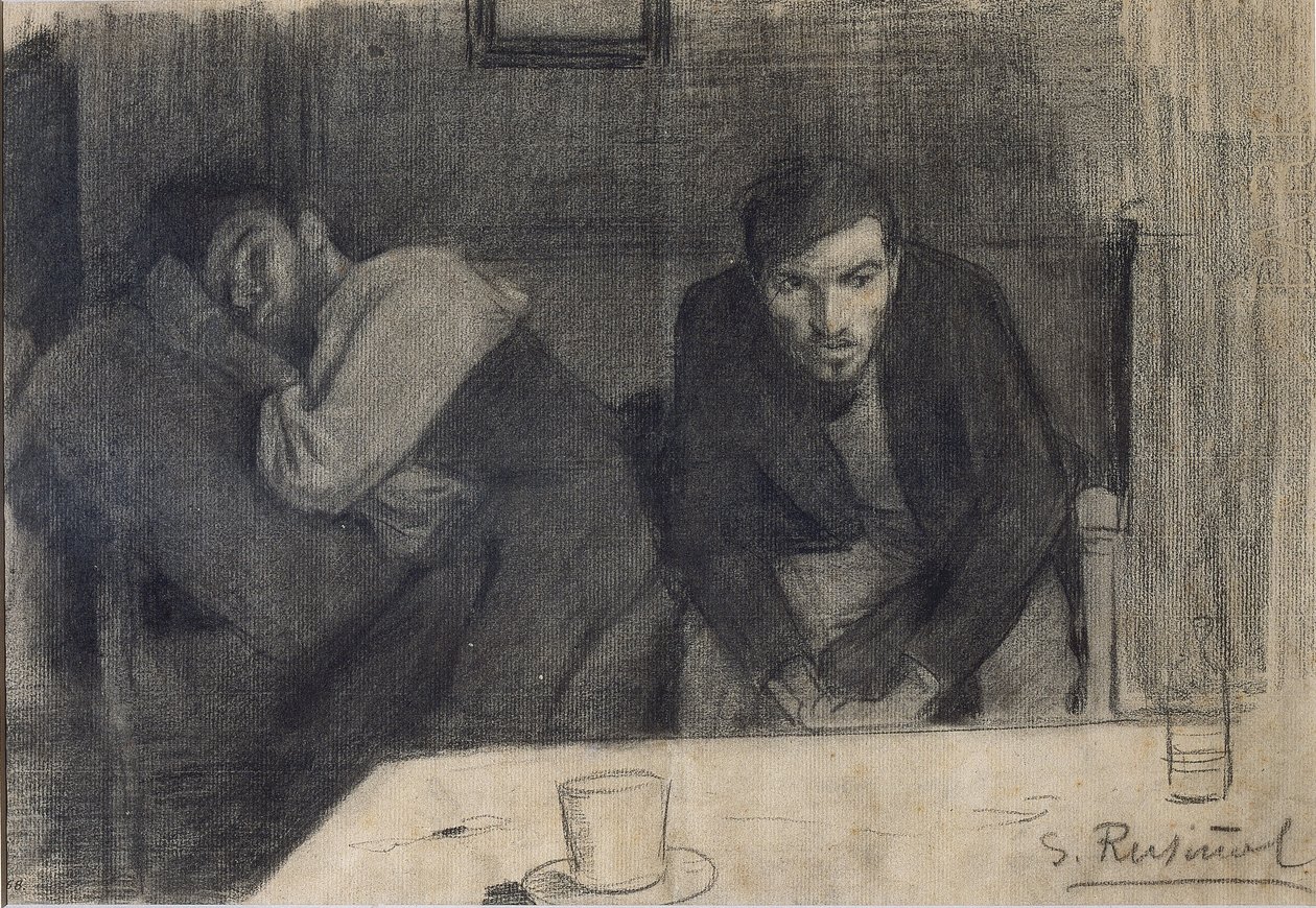 Portrait of the Sculptor Carles Mani and the Painter Pere Ferran by Santiago Rusiñol
