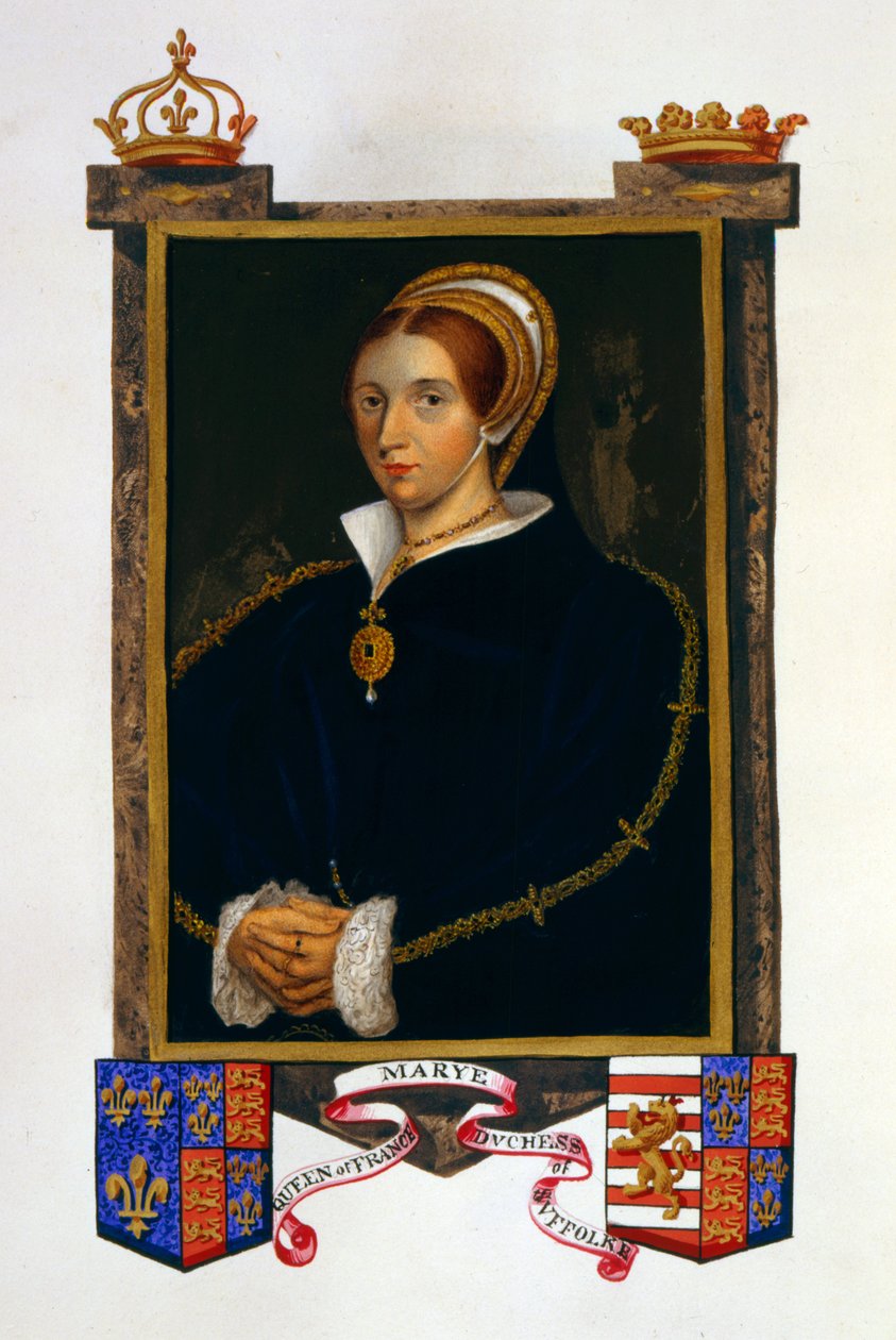 Portrait of Mary Tudor, from Memoirs of the Court of Queen Elizabeth, published in 1825 by Sarah Countess of Essex