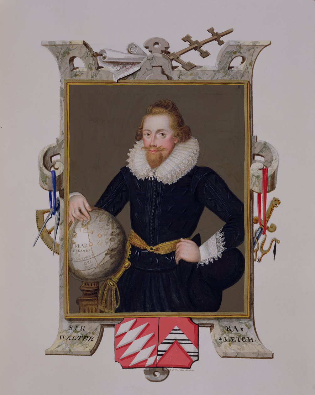 Portrait of Sir Walter Raleigh from 