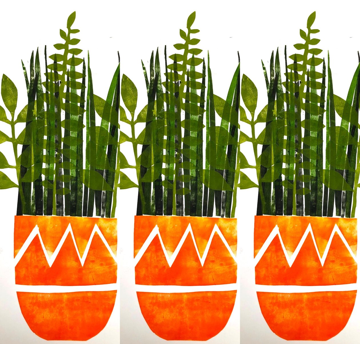 Three orange vases, 2021 by Sarah Thompson Engels