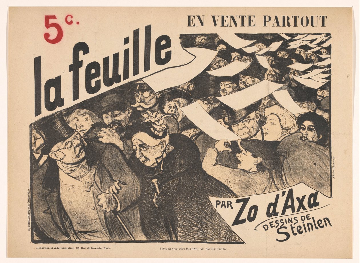 Advertisement for La feuille by Zo d
