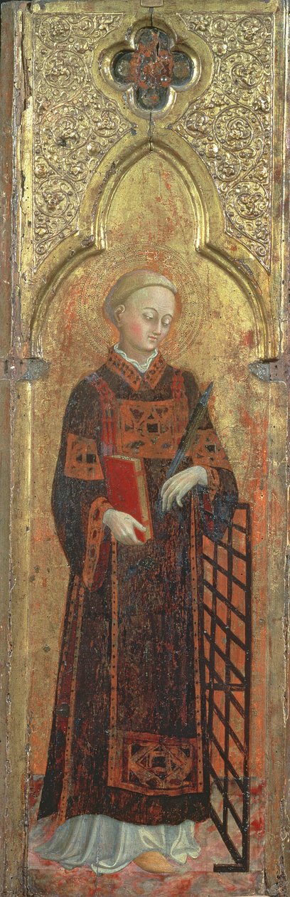 St. Lawrence, originally a panel of a polyptych for Church of San Francesco in Borge Sansepolcro, c.1392-1450 by Stefano Sassetta
