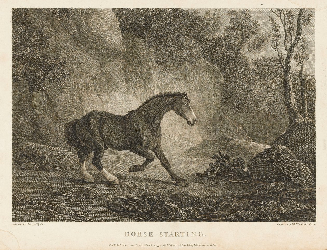 Horse starting by Sawrey (after) Gilpin