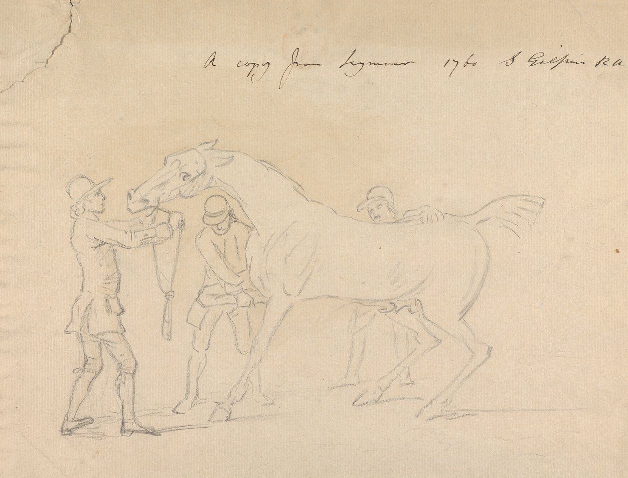 A Horse and Three Groomers by Sawrey Gilpin