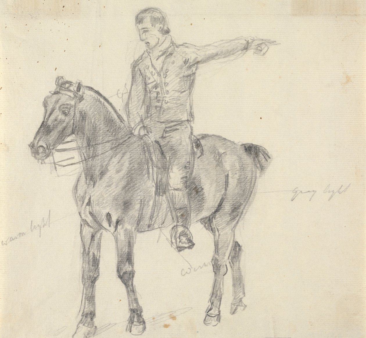 Figure on Horseback Facing Left by Sawrey Gilpin