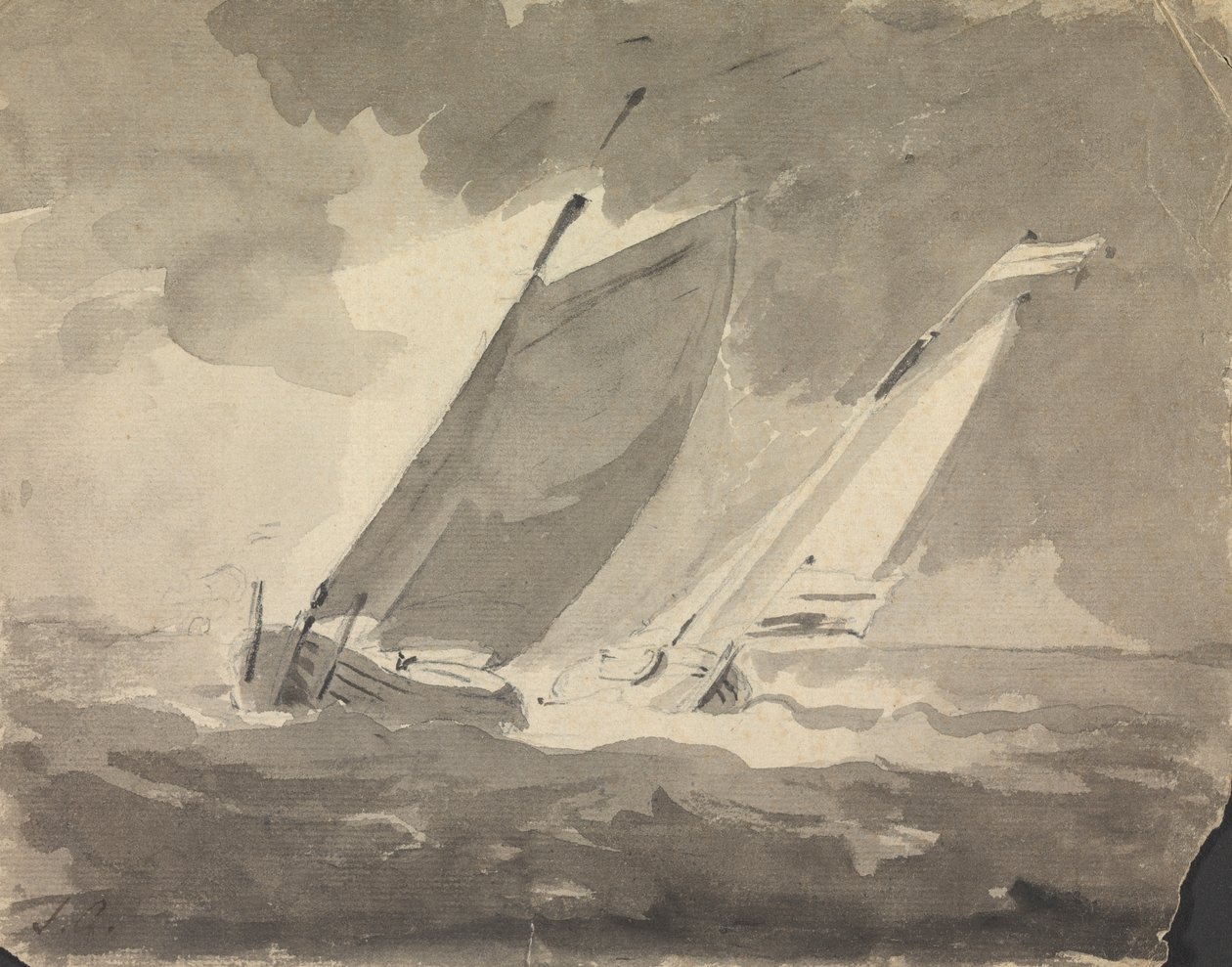 Two Sailboats by Sawrey Gilpin
