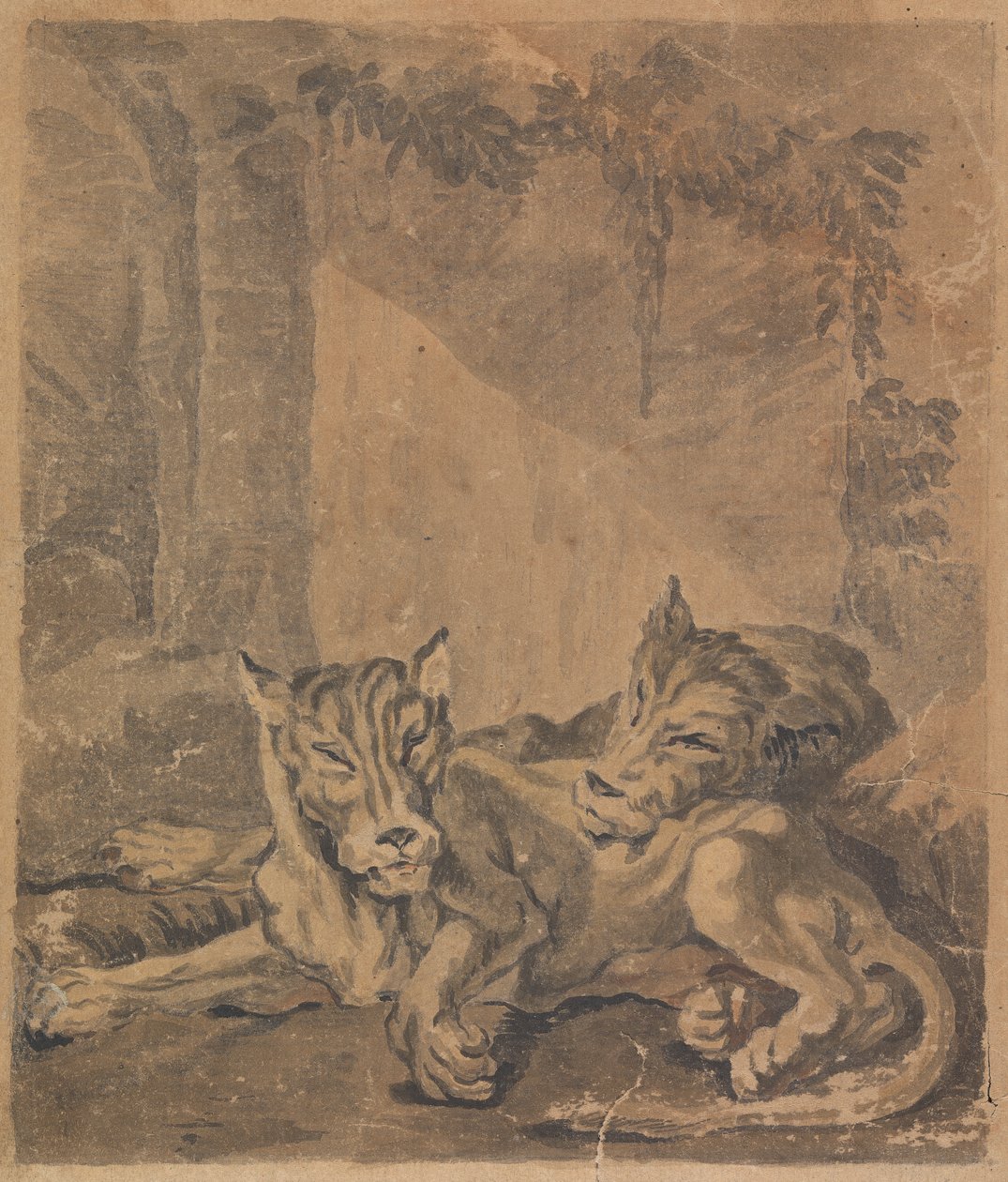Two Tigers by Sawrey Gilpin