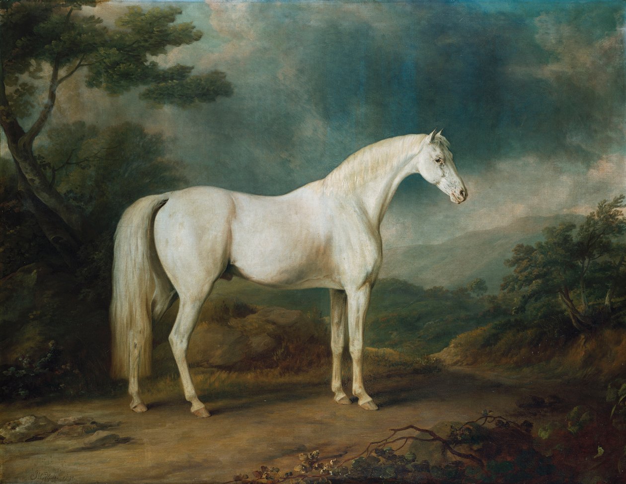 White Horse in a Wooded Landscape by Sawrey Gilpin