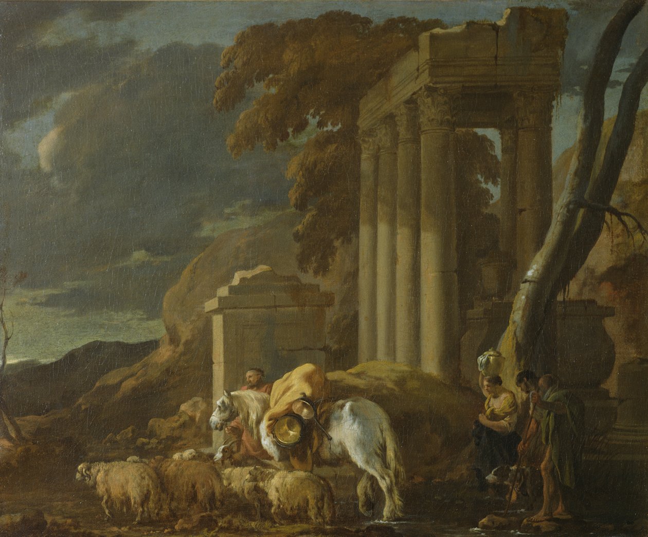 Landscape with a Ford, before 1640 by Sébastien Bourdon