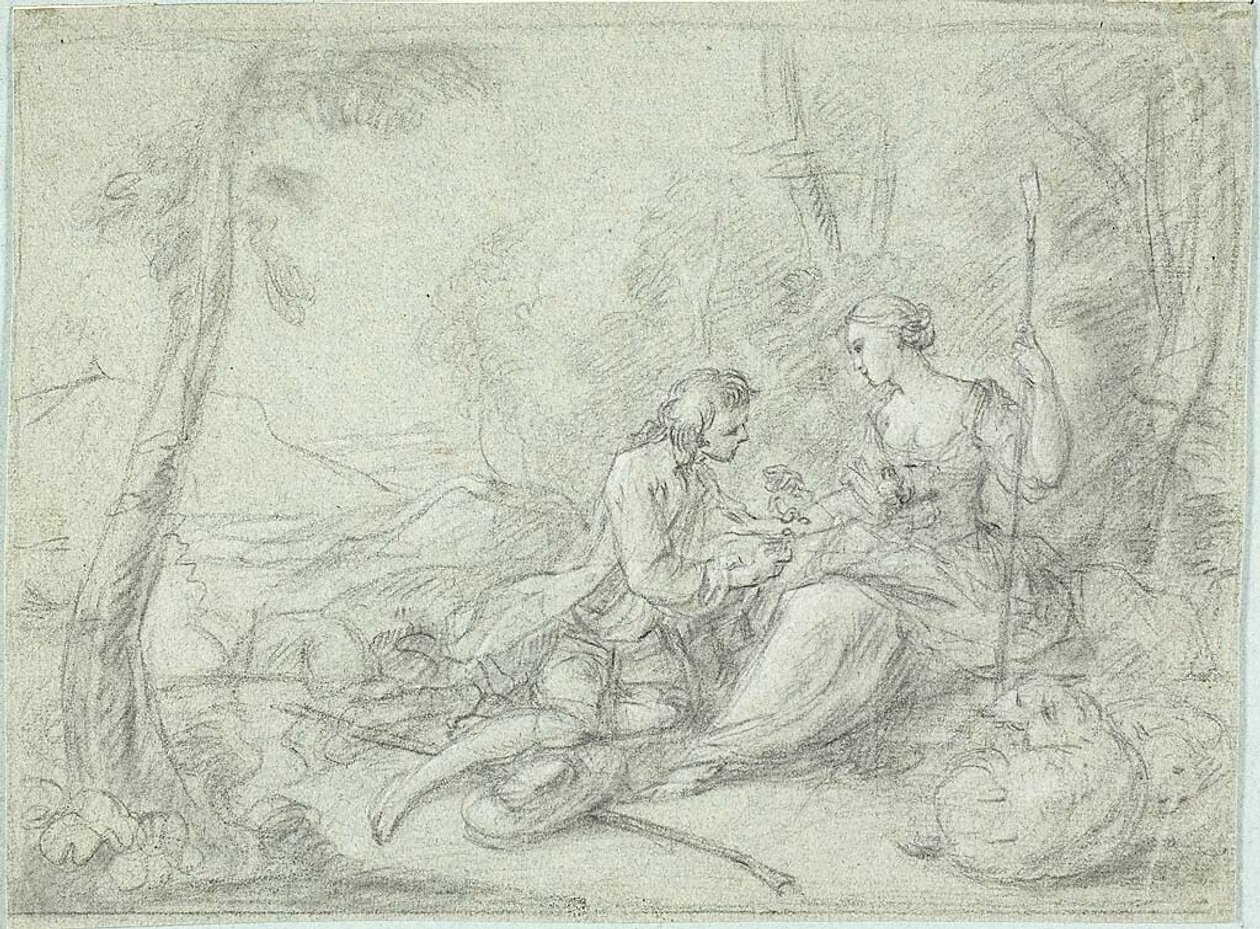 Shepherd and Shepherdess by Sébastien Le Clerc the Younger