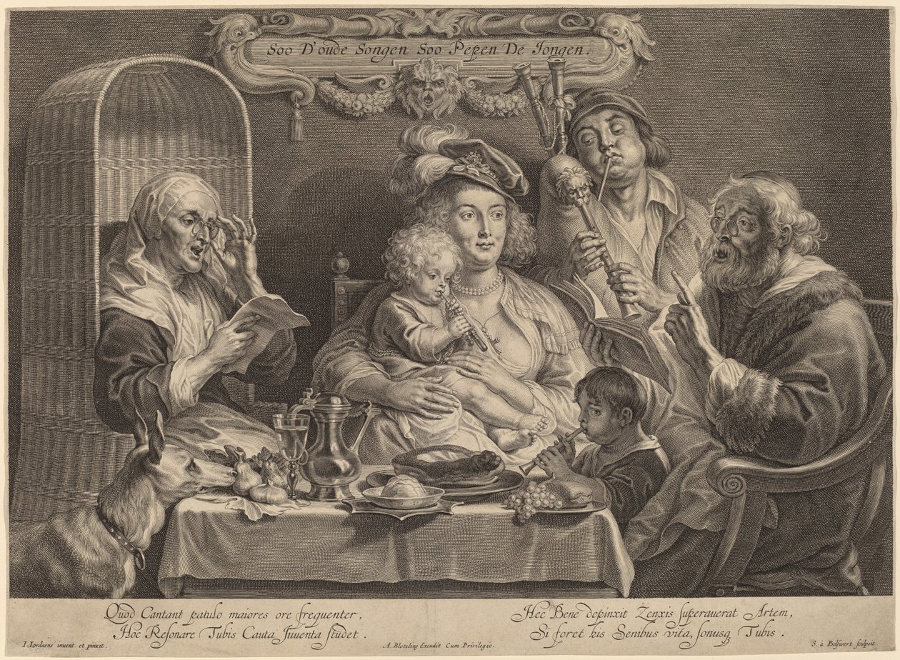 The Family Concert by Schelte Adams Bolswert after Jacob Jordaens
