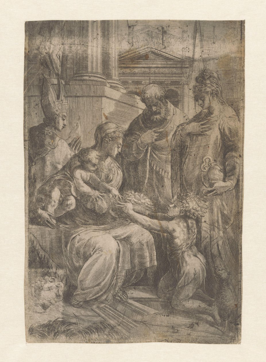 Mary with Child, Young John the Baptist, and Saints by Schiavone