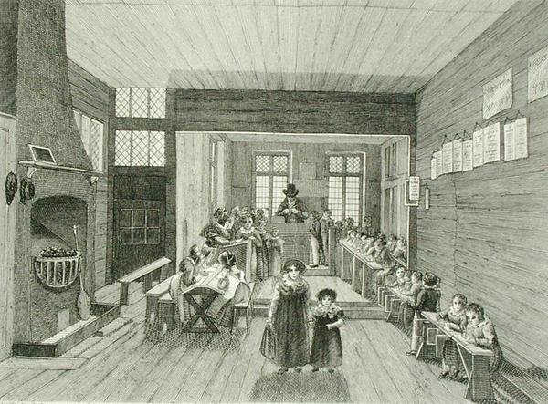 Interior View of the School connected with John Bunyan