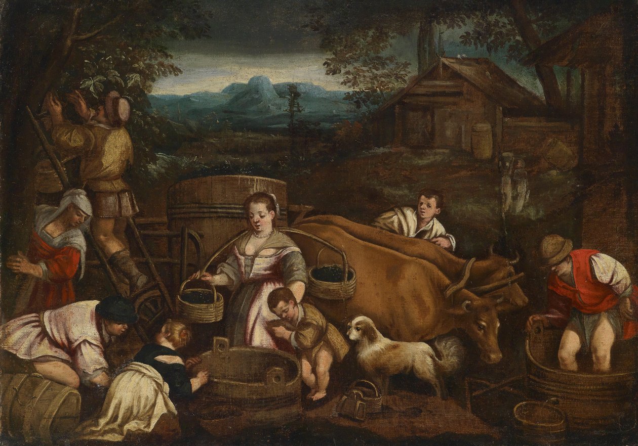 Autumn (Grape Harvest) by School of Francesco Bassano the Younger