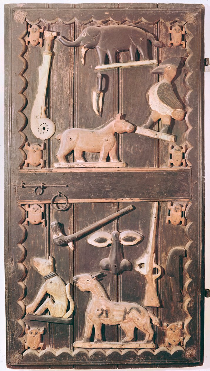 Door of the Royal Palace of Abomey, Benin by School African