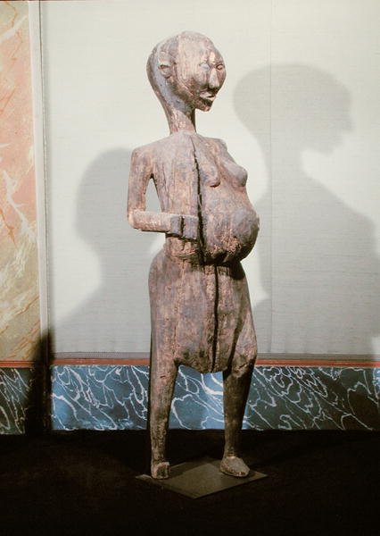 Statue of a Pregnant Woman by School African