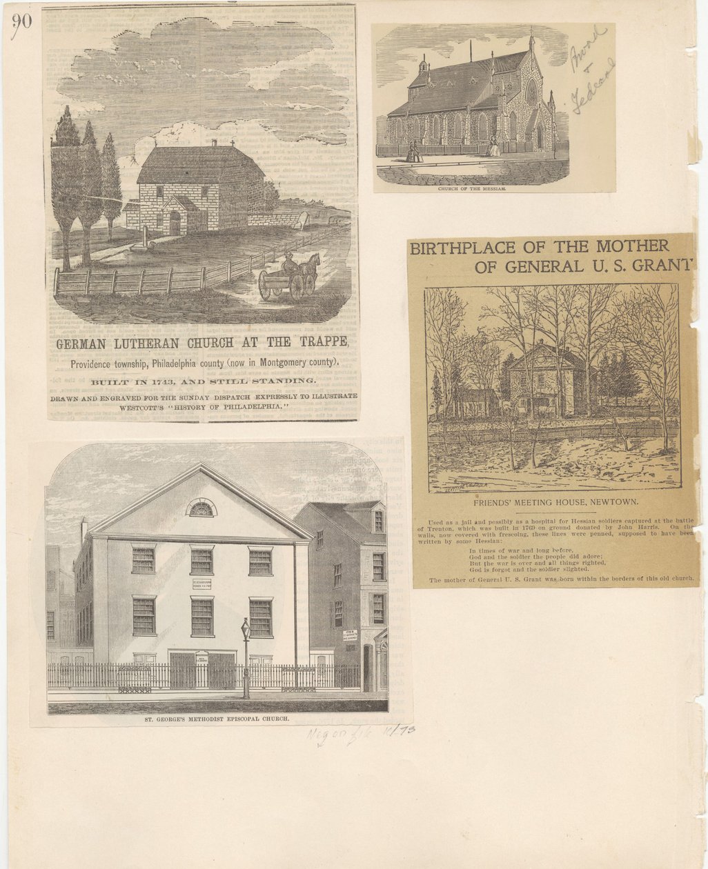 Castner Scrapbook v.22, Churches 1, page 90 by School American