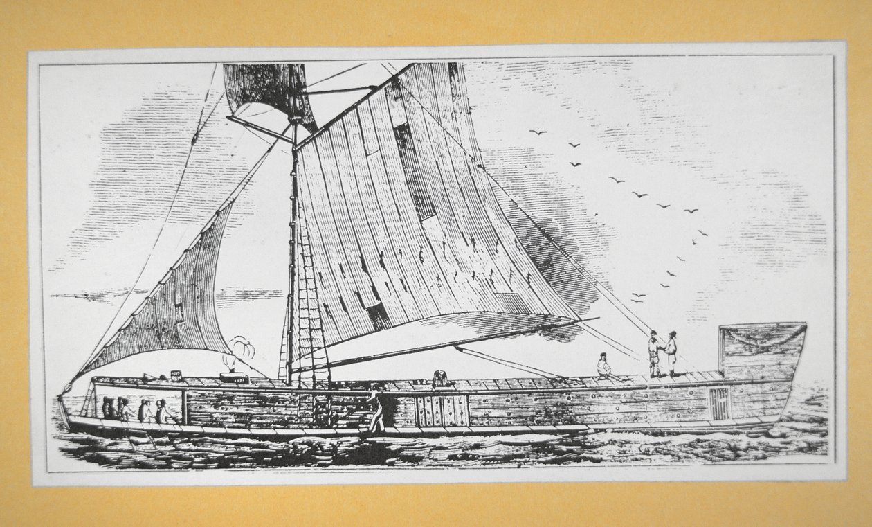Mississippi Keel boat by School American