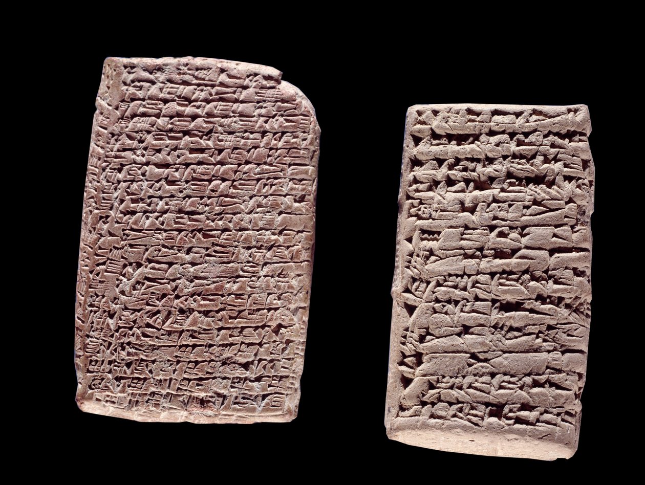 Assyrian tablets of a contract of trade and Babylonian tablets of a contract of sale of a house by School Assyrian