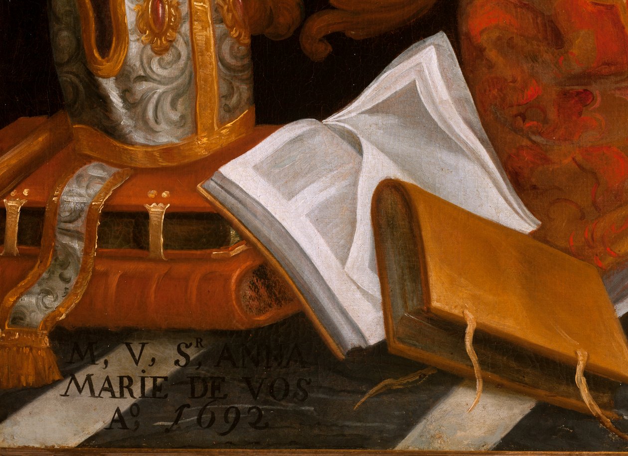 Saint Augustine in Adoration of the Holy Mary by School Belgian