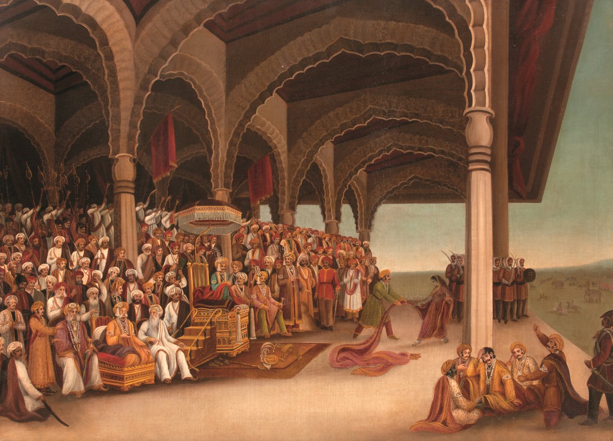 Untitled (The Disrobing of Draupadi) by School Bengali