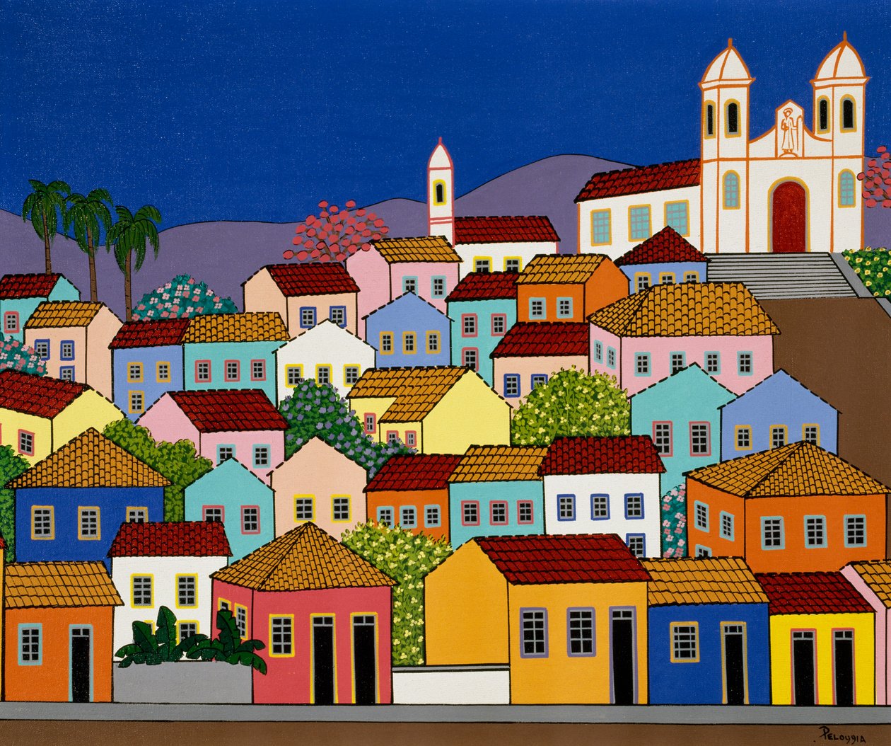 Brazilian City of Ouro Preto with the St. Francis of Paola Church on Piedale Hill by School Brazilian