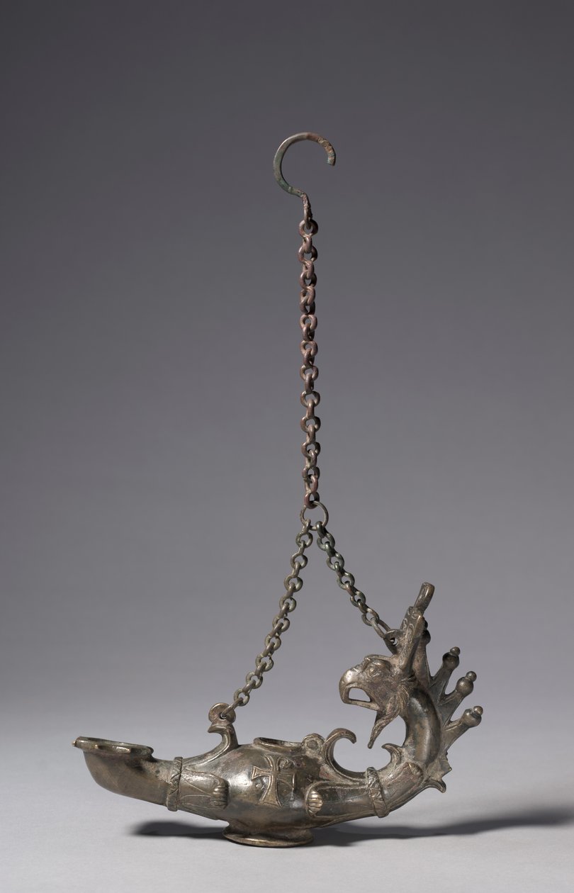 Lamp with Griffin-Head Handle, 300s-400s by School Byzantine