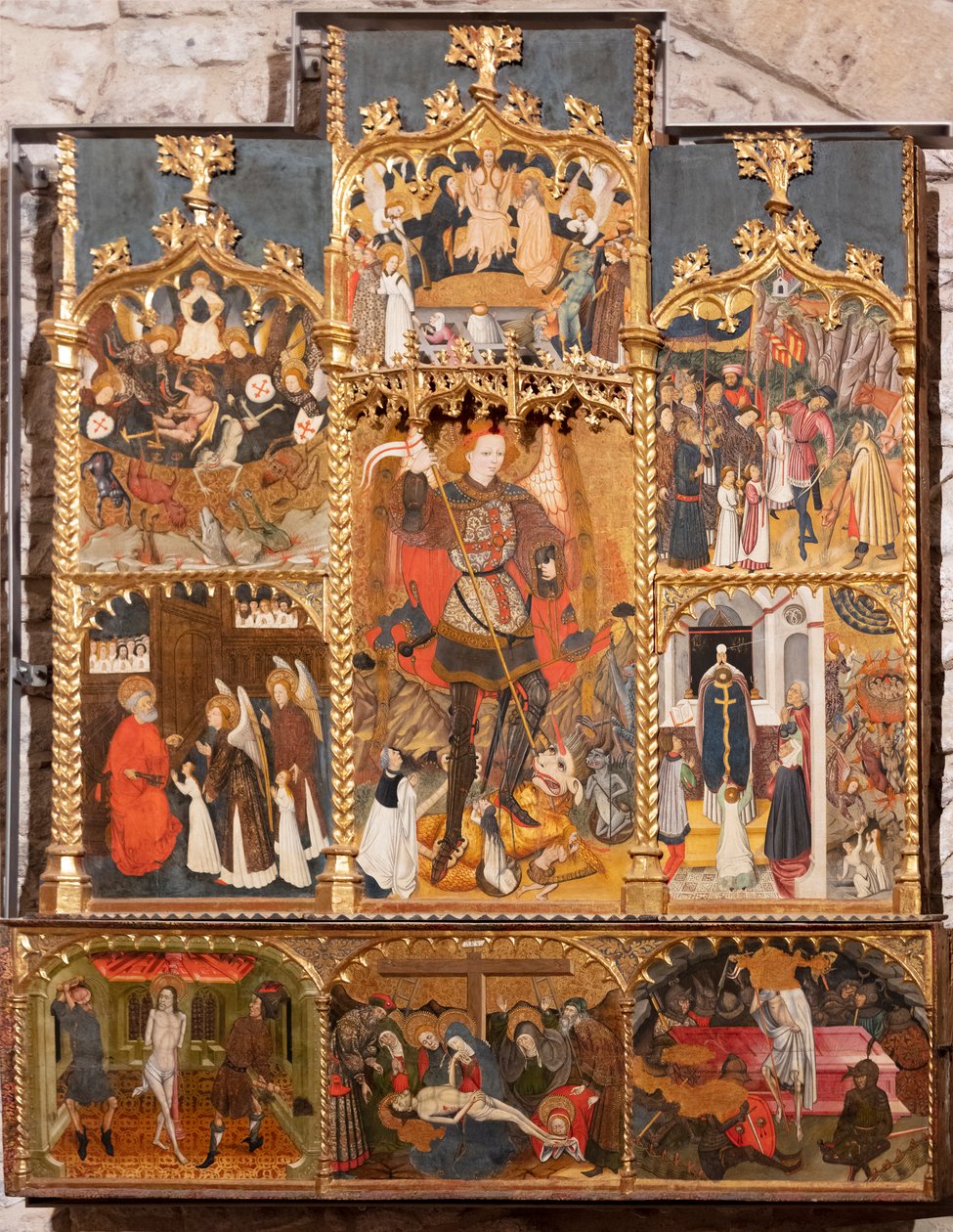 Altarpiece of Sant Miquel by School Catalan