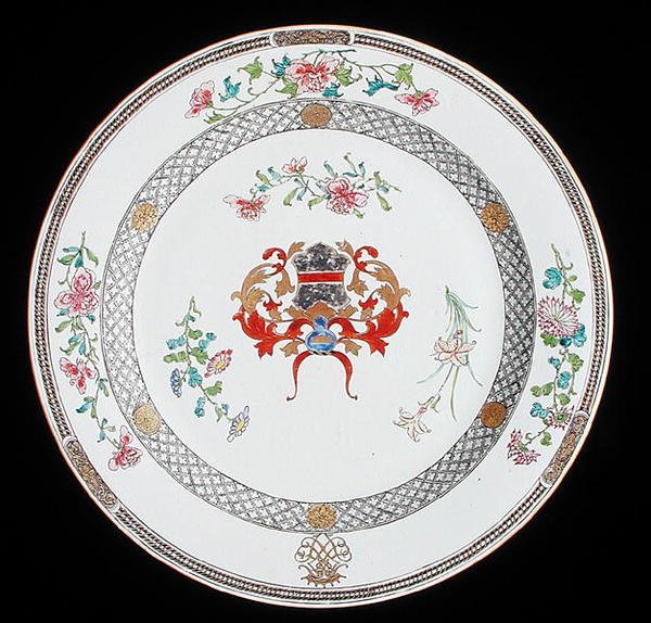 A famille rose armorial charger with the arms of Leonrodt of Austria by School Chinese