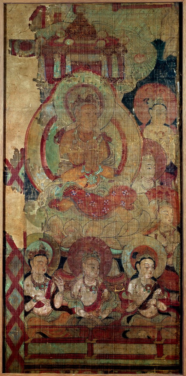 Chinese Art: Group of Boddhisatvas by School Chinese