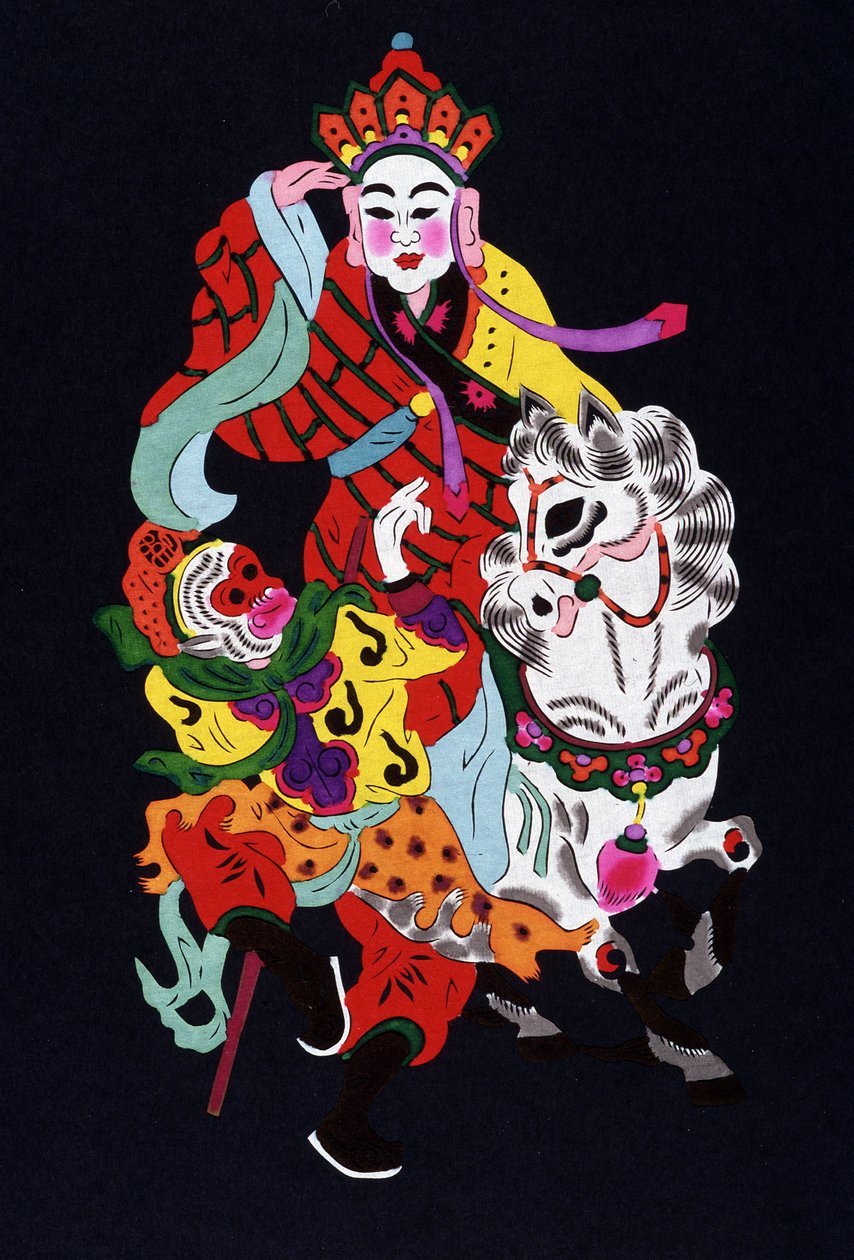 Chinese paper cut and colored by School Chinese