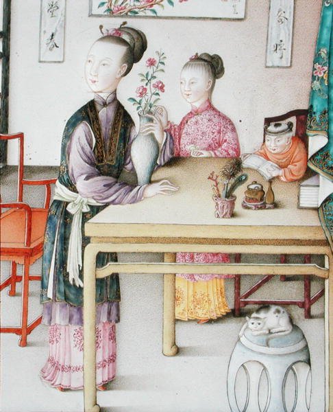 Detail (imperial Canton panel), Qianlong period by School Chinese